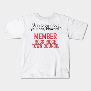 Member Rock Ridge Town Council (Front/Back Print) Kids T-Shirt